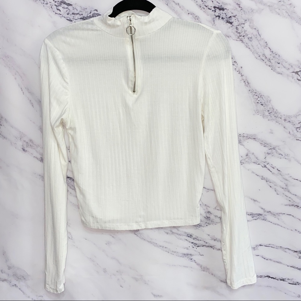 Ambiance long sleeve top with a quarter zip